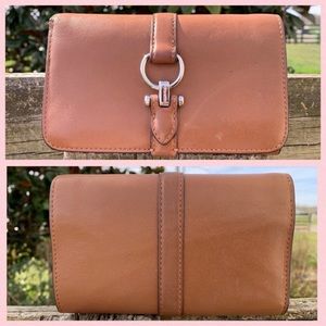 Coach Brown Glovetanned Leather Wallet 1941 with Coin Bag Saddle (Matches Rogue)